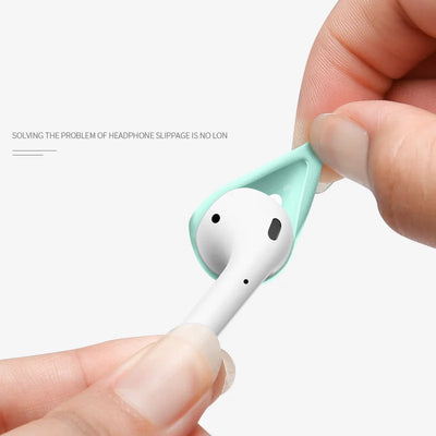 OLDWAY silicone ear pads for AirPods 1 and 2 in various colors including mint, black, and coral.