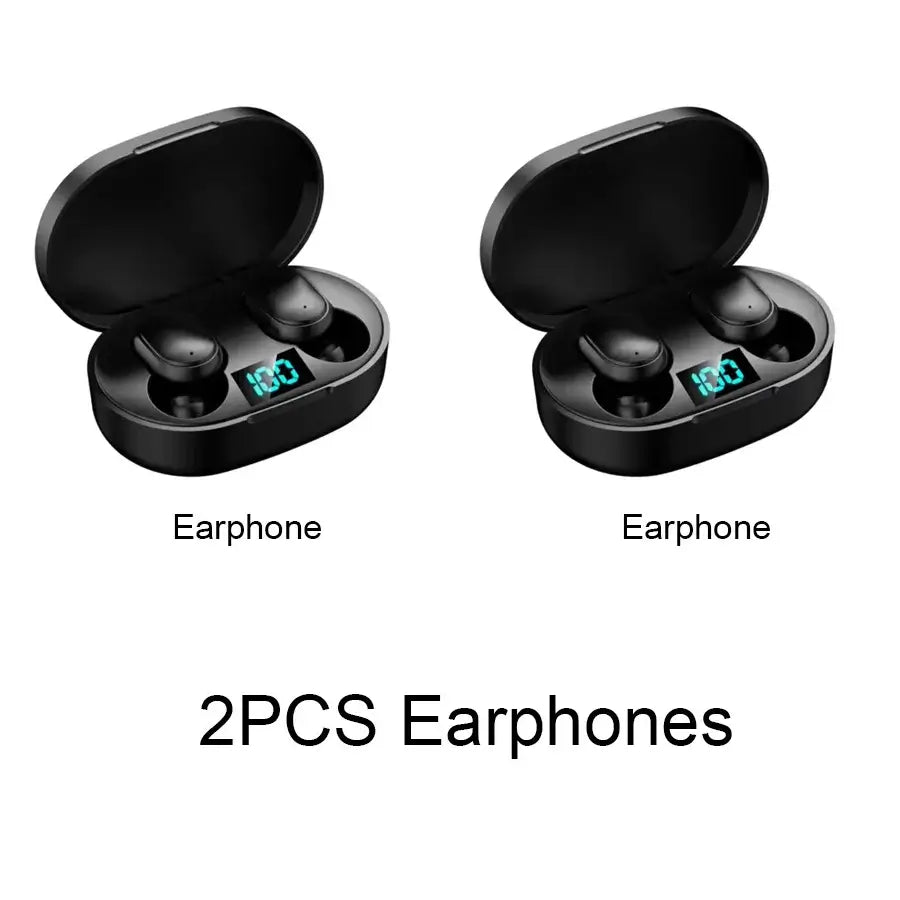 OLDWAY E6S Bluetooth headset with battery LCD display and HI-FI sound quality, showcasing compact design and wireless convenience.