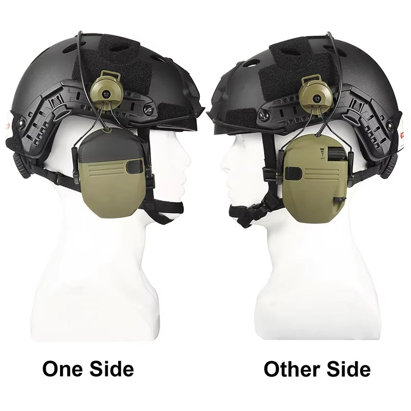 OLDWAY tactical anti-noise earmuff helmet-mounted version with adjustable headband and 23dB noise reduction.
