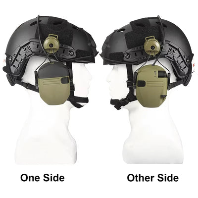 OLDWAY tactical anti-noise earmuff helmet-mounted version with adjustable headband and 23dB noise reduction.