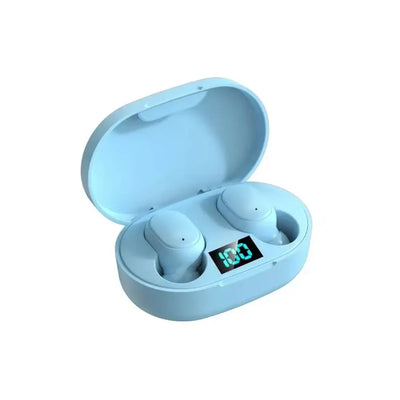 OLDWAY E6S Bluetooth headset with battery LCD display and HI-FI sound quality, showcasing compact design and wireless convenience.