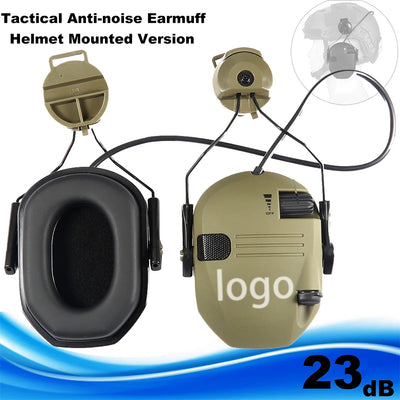 OLDWAY tactical anti-noise earmuff helmet-mounted version with adjustable headband and 23dB noise reduction.