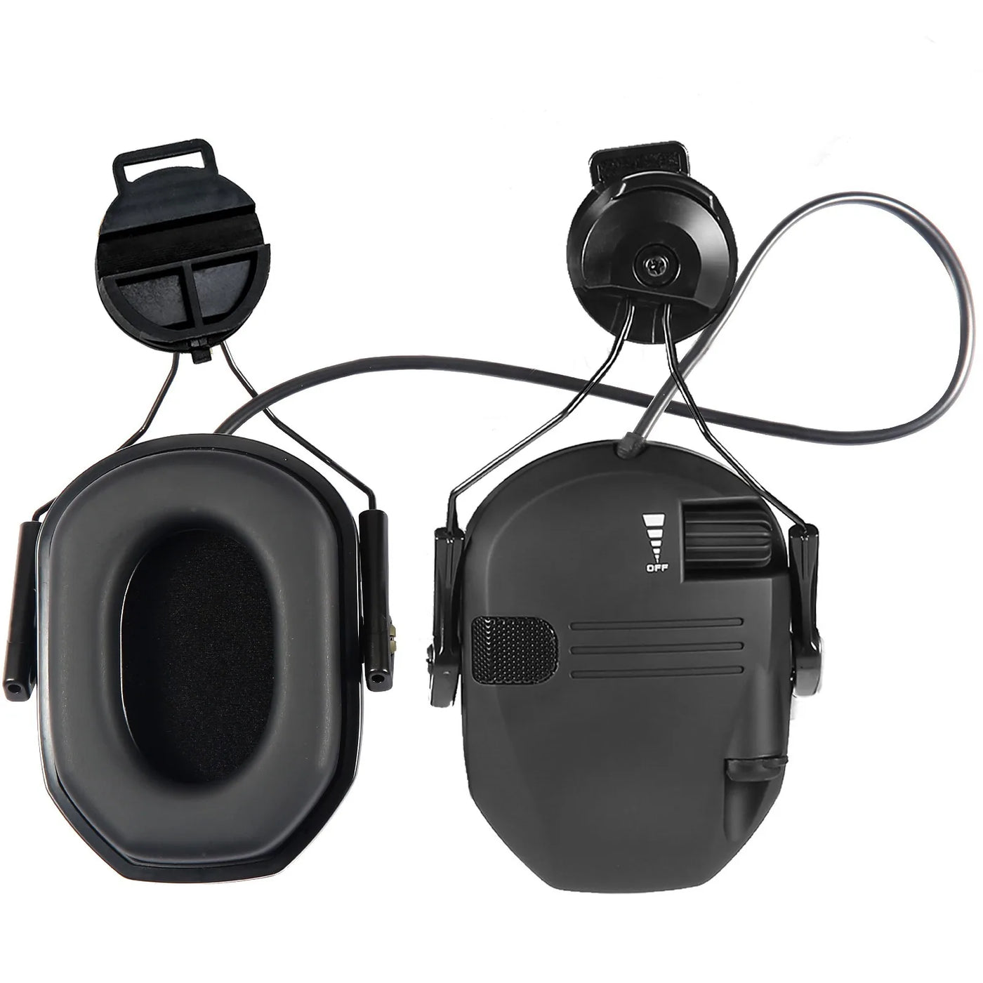 OLDWAY tactical anti-noise earmuff helmet-mounted version with adjustable headband and 23dB noise reduction.