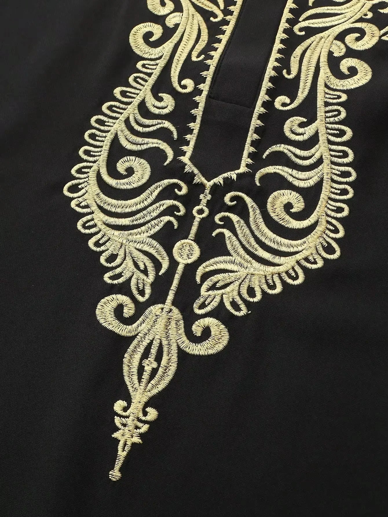 Muslim traditional men's robe, elegant and luxurious embroidered robe, casual festival Islamic men's robe