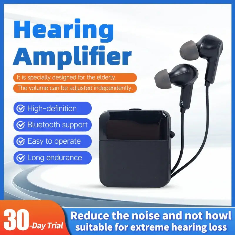 OLDWAY wireless earphones designed for elderly, featuring Bluetooth support, high-definition sound, and adjustable volume.