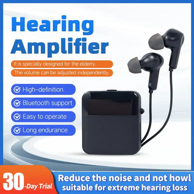 OLDWAY wireless earphones designed for elderly, featuring Bluetooth support, high-definition sound, and adjustable volume.