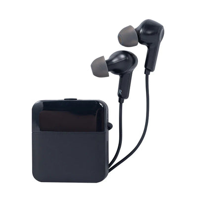 OLDWAY wireless earphones with charging case, designed for elderly hearing assistance and comfort.