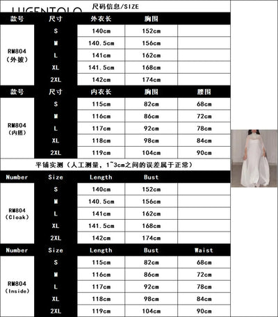 Women Chiffon Sexy Dress Partty Perspective Cloak Big Swing Temperament Lady Elegant Middle East Banquet 2-piece Set Luegntolo