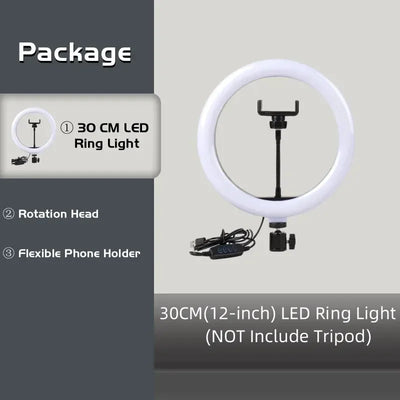 12 Inch Ring Fill Light, Mobile Phone Beauty Light, Live Broadcast Light
