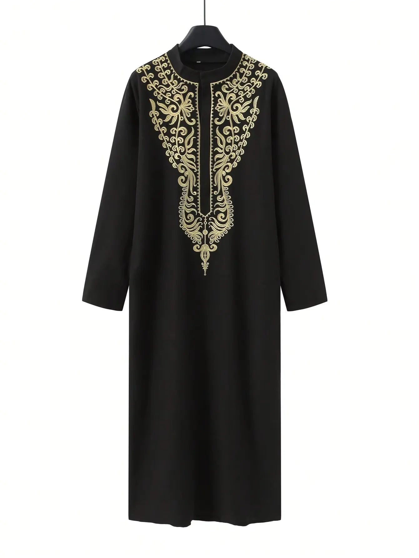 Muslim traditional men's robe, elegant and luxurious embroidered robe, casual festival Islamic men's robe